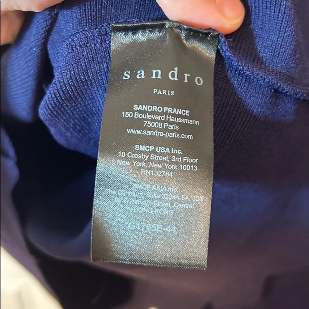 Sandro purple cropped knit cardigan size 3/US 8 - Picture 5 of 9